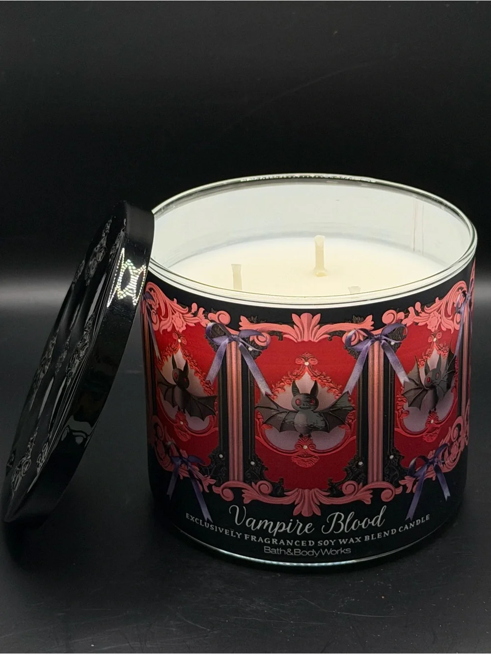 Bath & Body Works Vampire Blood Soy Wax Blend 3-Candle - 2025 Halloween 14.5OZ